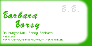 barbara borsy business card